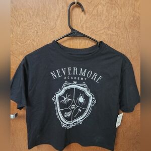 Nevermore Academy Black Crop Top